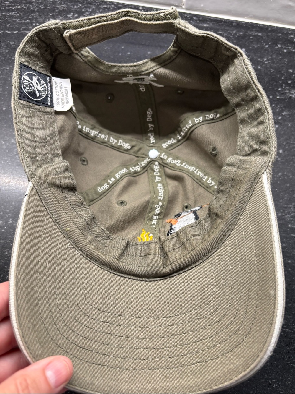 Dog Is Good Never Camp Alone Adjustable Hat Cap -Dad hat/Camping - Picture 3 of 6